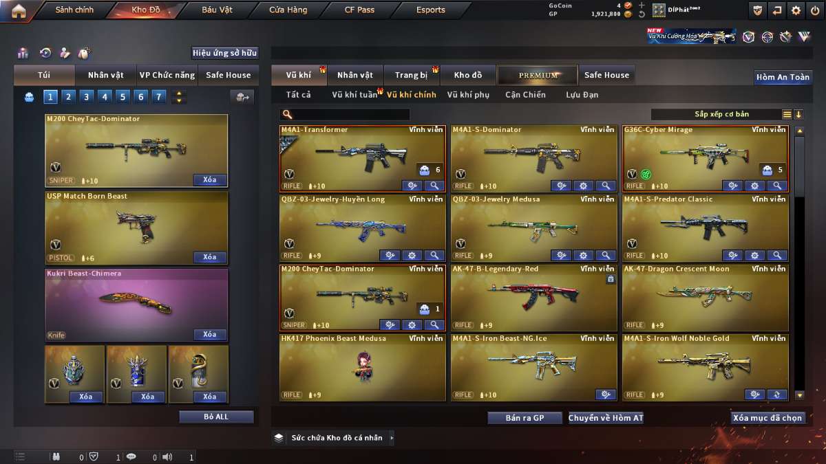 shop acc cf uy tin gia re